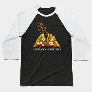 Wild about reading Golden Book Butterfly Baseball T-Shirt